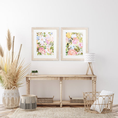 Set Of Two Abundance Plethera Brown Framed Print Wall Art