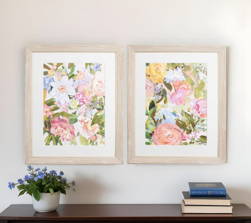 Set Of Two Abundance Plethera Brown Framed Print Wall Art