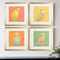 Set Of Four Colorful Bird B S/4 Gold Framed Print Wall Art