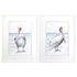 Set Of Two Pelican on the Shore White Framed Print Wall Art
