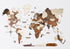 24" X 39" Brown and Beige Wood World Map Hanging Dimensional Sculpture