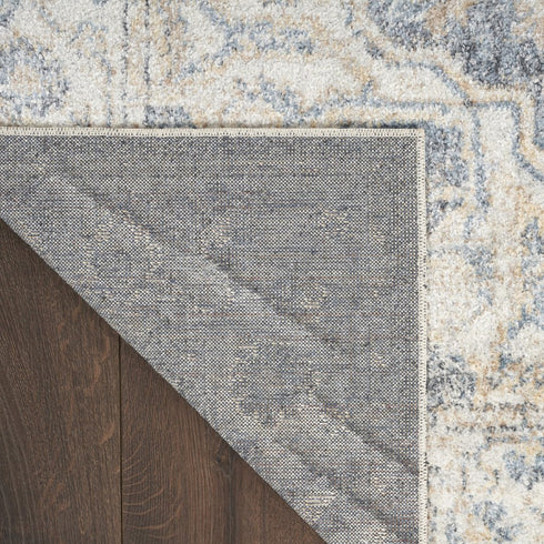 9' X 12' Gray Oriental Power Loom Area Rug