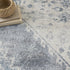 7' X 9' Blue Oriental Power Loom Distressed Washable Area Rug