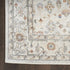 8' X 10' Gray Orange And Ivory Floral Medallion Distressed Washable Area Rug