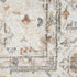 8' X 10' Gray Orange And Ivory Floral Medallion Distressed Washable Area Rug
