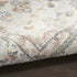 8' X 10' Gray Orange And Ivory Floral Medallion Distressed Washable Area Rug
