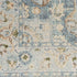 8' X 10' Gray Orange And Ivory Floral Medallion Distressed Washable Area Rug