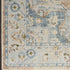 8' X 10' Gray Orange And Ivory Floral Medallion Distressed Washable Area Rug