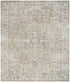 8' X 10' Beige Oriental Power Loom Washable Area Rug