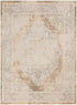 8' X 10' Beige Oriental Power Loom Washable Area Rug