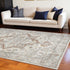 9' X 12' Gray Oriental Power Loom Area Rug