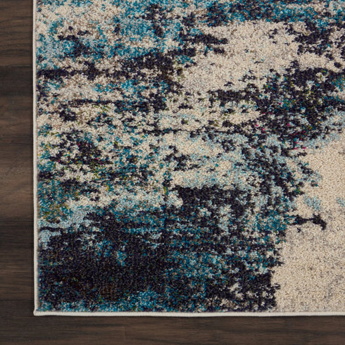 9' X 12' Ivory Abstract Power Loom Area Rug