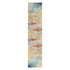 10' Blue And Gray Abstract Runner Rug