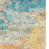 10' Blue And Gray Abstract Runner Rug