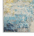 10' Blue And Gray Abstract Runner Rug
