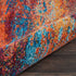 10' Blue and Orange Abstract Power Loom Runner Rug