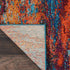10' Blue and Orange Abstract Power Loom Runner Rug