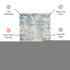 10' Beige and Ivory Abstract Power Loom Runner Rug