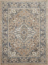 7' X 10' Ivory Floral Power Loom Area Rug