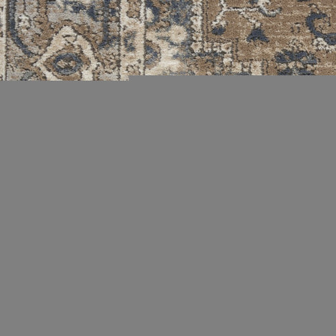 7' X 10' Ivory Floral Power Loom Area Rug
