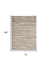 7' X 10' Brown Abstract Power Loom Area Rug