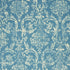 8' X 10' Blue Damask Power Loom Area Rug
