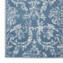 8' X 10' Blue Damask Power Loom Area Rug