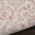 7' Cream Damask Power Loom Runner Rug