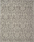 8' X 10' Gray Damask Power Loom Area Rug