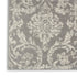 8' X 10' Gray Damask Power Loom Area Rug