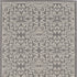 7' Gray Floral Power Loom Runner Rug