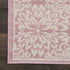 7' Pink Floral Power Loom Runner Rug