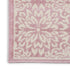7' Pink Floral Power Loom Runner Rug