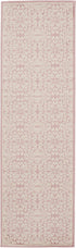 7' Pink Floral Power Loom Runner Rug