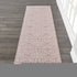 7' Pink Floral Power Loom Runner Rug