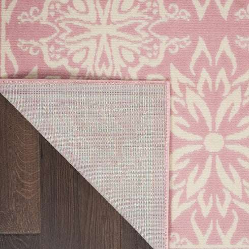 8' X 10' Pink Floral Power Loom Area Rug