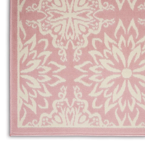 8' X 10' Pink Floral Power Loom Area Rug