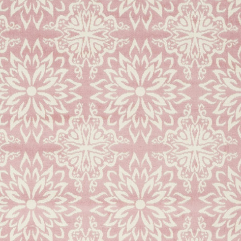 8' X 10' Pink Floral Power Loom Area Rug