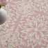 8' X 10' Pink Floral Power Loom Area Rug