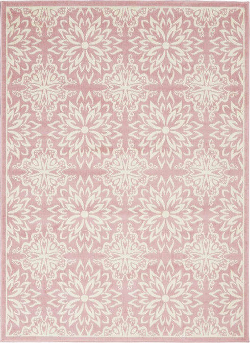 8' X 10' Pink Floral Power Loom Area Rug