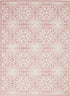 8' X 10' Pink Floral Power Loom Area Rug