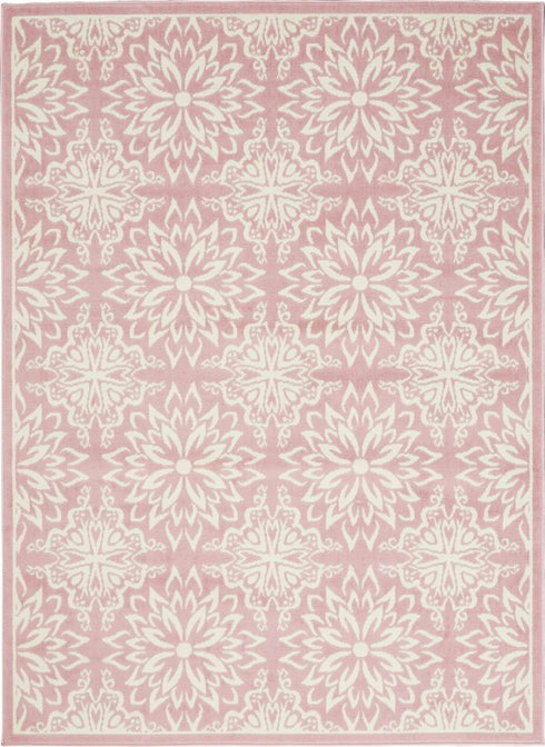 8' X 10' Pink Floral Power Loom Area Rug