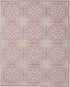 8' X 10' Pink Floral Power Loom Area Rug