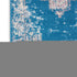 8' Blue Damask Power Loom Runner Rug