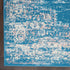 8' X 10' Blue Damask Power Loom Area Rug
