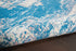 8' X 10' Blue Damask Power Loom Area Rug