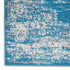 8' X 10' Blue Damask Power Loom Area Rug