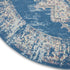 8' X 10' Blue Damask Power Loom Area Rug