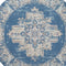 8' X 10' Blue Damask Power Loom Area Rug