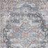 9' X 12' Blue And Pink Floral Power Loom Distressed Washable Area Rug